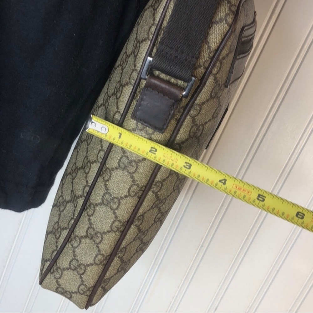 GUCCI GG Supreme Coated Canvas and Leather Crossbody Messenger Bag VINTAGE - Picture 17 of 17